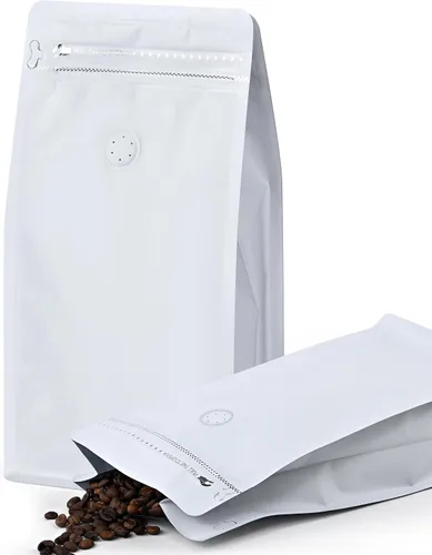 Vista 12 de FireKylin 50 piezas de bolsas de café con válvula, (8 onzas, 0.5 libras) Bolsas de pie resellables con ventilación, bolsas de almacenamiento