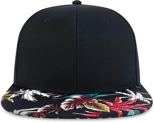 Vista 2 de Gorra de gran tamaño 2XL con estampado floral de hibisco hawaiano