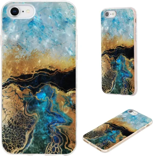 Vista 23 de Funda protectora completa delgada y suave de TPU transparente para iPhone SE 2022/2020, iPhone 8/7/6S/6 - Diseño de música divertida guitarra