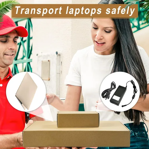 Vista 5 de 1 juego de caja de envío para laptop con protección de espuma, caja de correo para computadora de hasta 17 pulgadas con cajas de cargador, marco