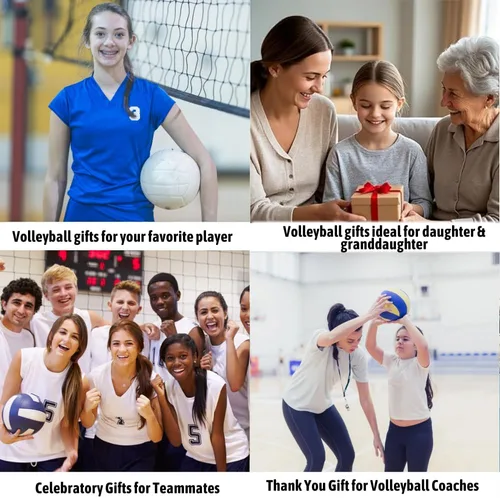 Vista 7 de SportyBella - Accesorios para el cabello de voleibol para niñas, elásticos sin arrugas con diseño de voleibol, juego de 7