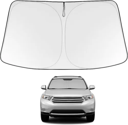 Vista 23 de Proadsy Parasol para parabrisas Rivian R1S 2022-2025 2026 de 4 capas plegable, protector de parasol frontal que bloquea los rayos UV, mantiene