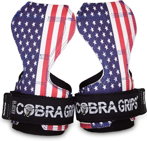 Vista 33 de Cobra Grips PRO Weight Lifting Gloves Heavy Duty Straps Alternative with Power Lifting Hooks Padded Wrist Support for Deadlifts & Bodybuilding