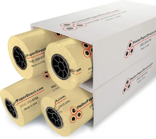 Vista 9 de Plotter Paper Direct (20 libras, color amarillo 2 rollos, núcleo de 2 pulgadas 30 pulgadas x 150 pies) para impresión CAD en impresoras
