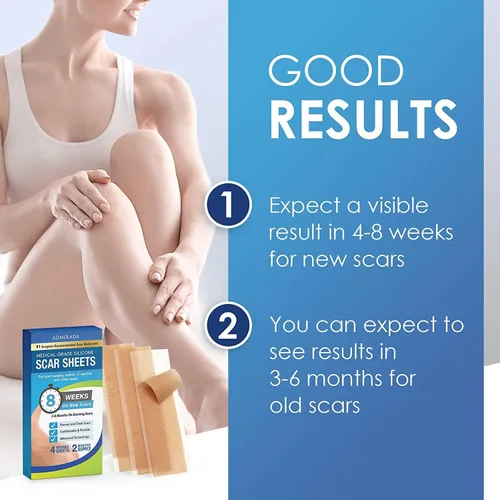 Vista 5 de Hojas de silicona para la eliminación de cicatrices quirúrgicas: cinta reutilizable para tratamiento de cicatrices queloides, cesáreas