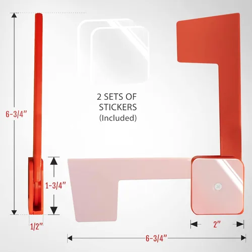 Vista 3 de Anley Bandera universal para buzón de correo saliente para madera, metal y estuco, resistente a la corrosión, kit de repuesto de banderas de señal