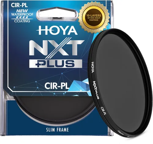 Hoya NXT Plus Filtro Polarizador de 37 mm — Filtro Circular Polarizador con Capa Superior Impermeable, Recubrimientos HMC de 10 Capas, Factor de
