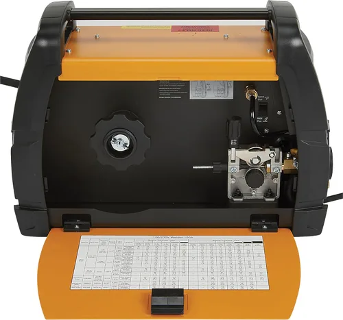 Vista 5 de Klutch Soldador MIG/Flux-Core de doble voltaje con tecnología inversor, 120/230 voltios, 180 amperios máximo, listo para MIG