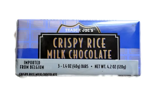 Vista 4 de Trader Joe's - Chocolate con leche de arroz crujiente belga, barras de 1.4 onzas (2 paquetes de 3)
