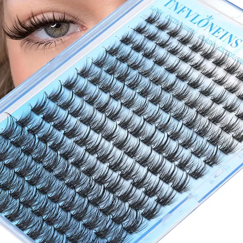 Vista 21 de Racimos de pestañas naturales, racimos de pestañas Wispy, 154 piezas, extensiones de pestañas en racimo, pestañas individuales, aspecto natural