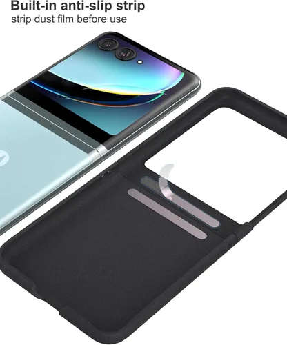 Vista 5 de Eastcoo Funda delgada para Moto Razr Plus 2023, [película frontal dura transparente incorporada + parte trasera de policarbonato duro]