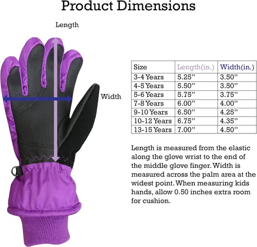 Vista 4 de N'Ice Caps - Guantes de invierno cálidos impermeables para niños con tecnología Thinsulate