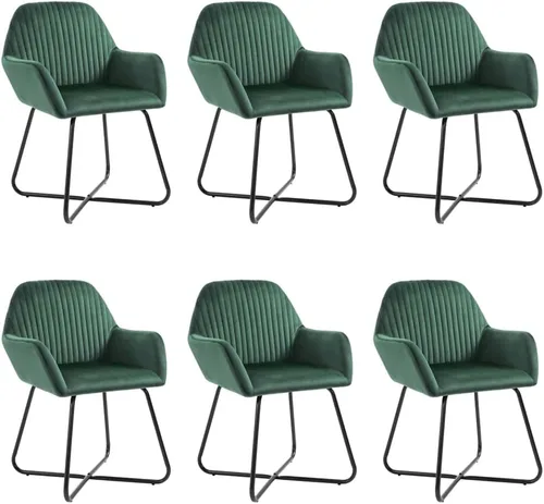 Vista 11 de Cream Velvet Dining Chairs Set of 4 Ergonomic Modern Design with Powder Coated Steel Frame for Dining Room Kitchen and Living Room
