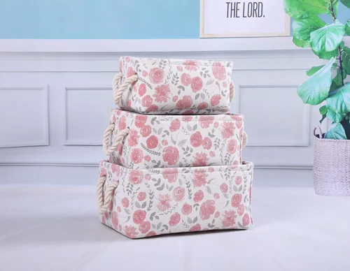 Vista 5 de Cesta grande para almacenaje impermeable, cesta organizadora ligera para usar como cesto de la ropa, cubos para juguetes, cestas de regalo