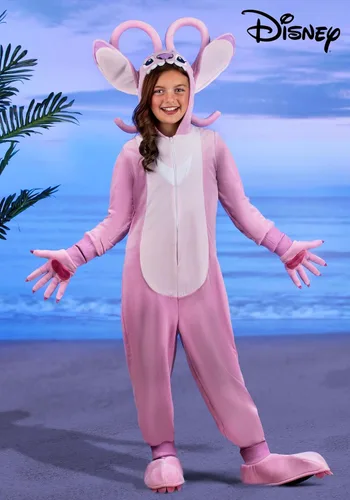 Vista 2 de Disney Lilo and Stitch - Disfraz de ángel para niña, sudadera con capucha para Halloween, juego de rol de Lilo y Stitch