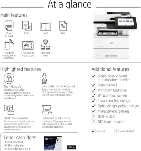 Vista 6 de HP LaserJet Enterprise MFP M528f Impresora monocromática todo en uno con Ethernet integrado e impresión de 2 caras (1PV65A)