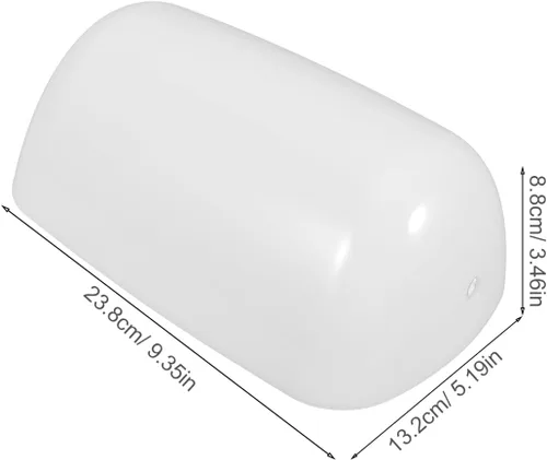 Vista 2 de VOSAREA Cubierta de lámpara de mesa retro de plástico blanco reemplazo para lámpara de escritorio de banqueros vintage