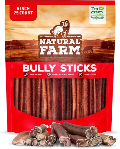 Vista 12 de Natural Farm Nervio de toro sin olor (2-3 pulgadas, 1 libra) para perros pequeños o medianos, palitos masticables 100 % de carne de res, sin OGM