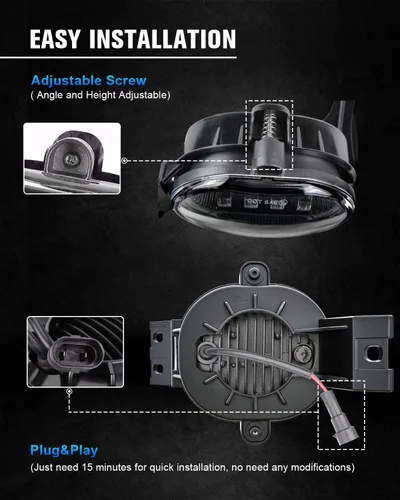 Vista 7 de BICYACO Nueva versión LED antiniebla compatible con Dodge Ram 1500 2002-2008 Dodge Ram 2500/3500 Pickup Truck 2003 2004 2005 2006 2007 2008 2009-1
