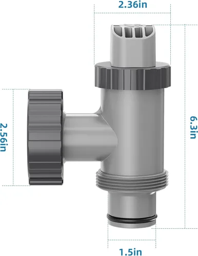 Vista 7 de SHAPON Válvula de émbolo compatible con piezas y accesorios de piscina Intex, repuesto de válvula de émbolo de encendido/apagado para bomba