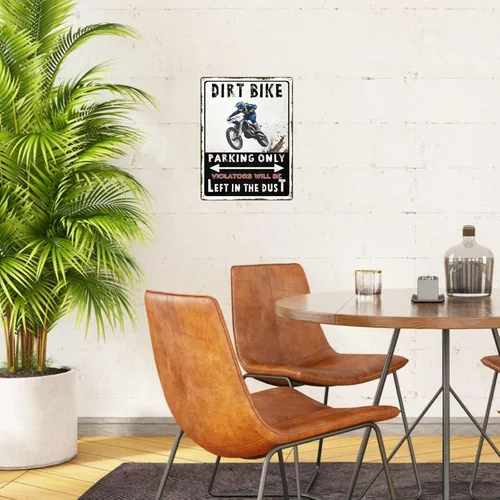 Vista 159 de Letrero de metal con texto en inglés "I Do What I Want Cat Riding Motorcycle Retro Wall Art Decor for Home Office Bar Wall Decor 8x12