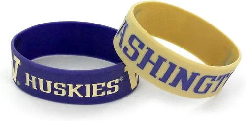 Vista 13 de aminco NCAA - Juego de pulseras de goma de silicona para niños, paquete de 2 2-Color del