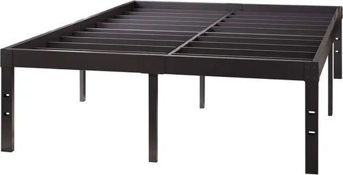 Vista 3 de Marco de cama tamaño Queen de 16 pulgadas de alto, no necesita somier, sin ruido, antideslizante, capacidad de peso de 3500 libras, color negro