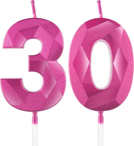 Vista 287 de Velas Número 1, Velas de Primer Cumpleaños, Vela Roja de Feliz Cumpleaños para Pastel, Decoraciones de Cobertura de Pastel de Diseño 3D para Niñas