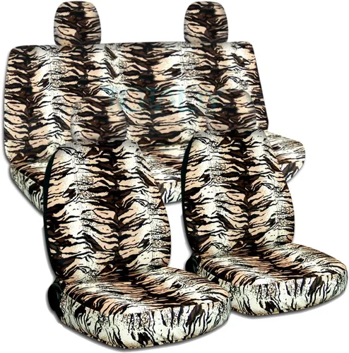 Vista 25 de Fundas totalmente compatibles con Volkswagen New Beetle/Bug A5 2012-2018 con estampado de animales – Juego completo delantero y trasero (29