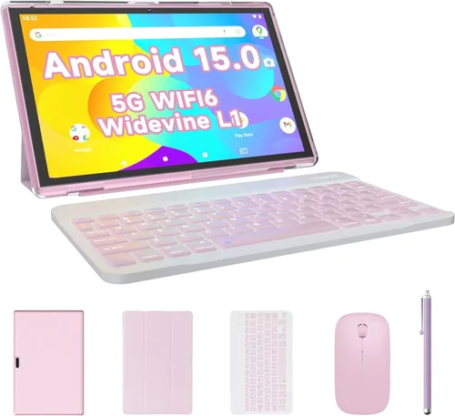 Vista 11 de ATOZEE Tablet de 10 Pulgadas 2 en 1 Android 14 con Teclado Tabletas de 10 Pulgadas, Incluye Ratón Lápiz Capacitivo Funda, 6000mAh 6GB+32GB ROM 1TB
