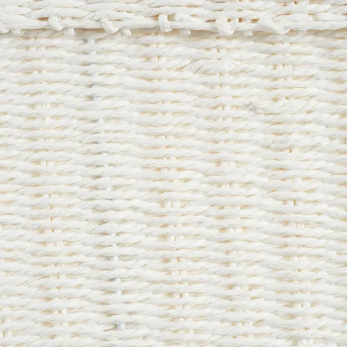 Vista 5 de Household Essentials Cesta de basura tejida, papelera de cuerda de papel gris para baño, dormitorio, oficina