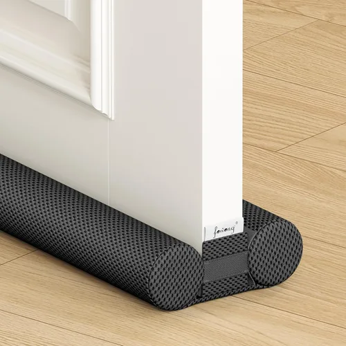 Vista 11 de fowong Tope de puerta ajustable de 36 pulgadas para parte inferior de puertas, 30 a 36 pulgadas, insonorización, bloqueador de ruido, espacio de Gris