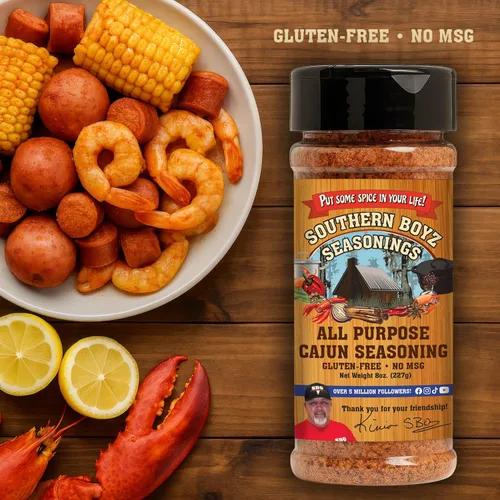 Vista 5 de Southern Boyz - Condimento criollo cajún multiusos, coctelera de 8 onzas (sin MSG, mezcla sin gluten), 8 onzas (paquete de 1)