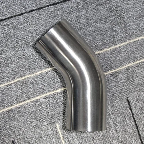 Vista 6 de Codo de Acero Inoxidable de 1.5" con Curvatura Mandril de 45° - 16GA/0.065" (1.5mm) de Grosor - Patas de 2" - Codo de Acero Inoxidable SS304