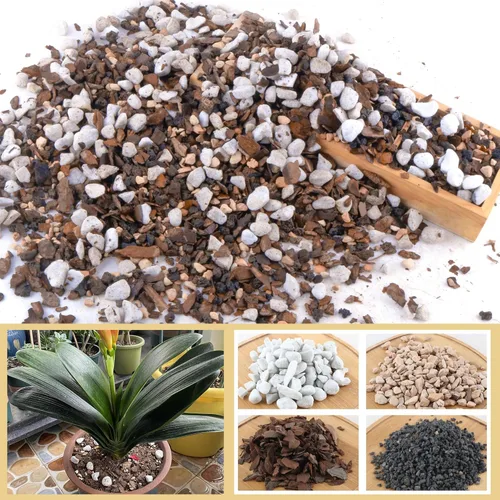 Mezcla de suelo para bonsái de 2 cuartos de galón, lava, piedra pómez, corteza de pino y roca calcinada, mezcla orgánica natural para plantas en