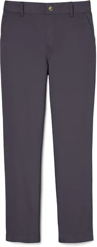 Vista 4 de French Toast Girls' Pull-On Straight Fit Stretch Twill Pant Gris