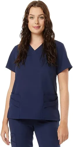 Wynd - Camiseta médica para mujer, uniforme médico con cuello en V, tela suave, ideal para profesionales médicos