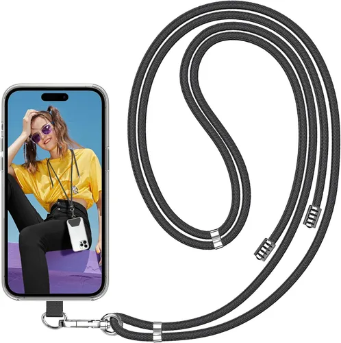 SS Cordón para teléfono, cordón para teléfono celular con correa ajustable desmontable para el cuello y correa para teléfono, correa de teléfono