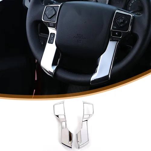 Vista 10 de Calcomanías para volante de coche, ABS, accesorios para Toyota Tacoma 2014-2020 Tundra 4Runner 2010-2019 4Runner 4WD N280 2014-2019