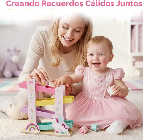 Vista 8 de Lehoo Castle Juguete de rampa de coche de madera de dinosaurio para niños Beige