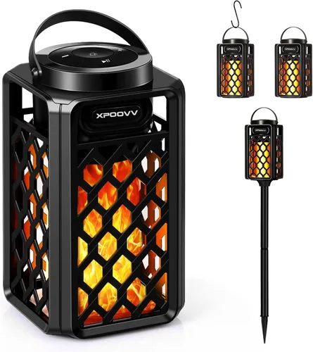 Vista 8 de Regalos para el Día del Padre para papá, altavoz Bluetooth para exteriores con luces de llama, regalos de cumpleaños geniales para hombres, él