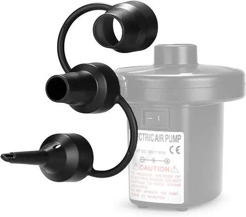 Vista 3 de Boquillas de repuesto, bomba de aire eléctrica, 3 tamaños, cabeza de plástico para cama parcial, colchón, sofá inflable de piscina, cojines