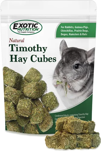 Timothy - Cubos de heno de 1 libra, 100% naturales, con alto contenido de fibra, curado al sol, comida y golosinas – conejos, cobayas, chinchillas,