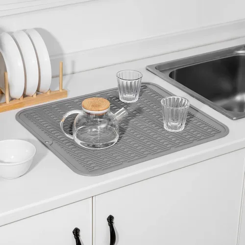 Vista 34 de MicoYang Alfombrilla de Silicona para Secar Platos de Múltiples Usos, Fácil de Limpiar, Ecológica, Alfombrilla de Silicona Resistente al Calor