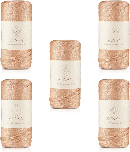 Vista 68 de Sensy Premium 2mm 229.5 metros de cuerda de poliéster 100% cordón de polipropileno Cordón de macramé 2mm Cordón para bolso de crochet Hilo