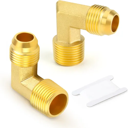 Vista 34 de GASHER 5 piezas de accesorios de tubo de cobre con conexión abocinadas de 45 grados, tuerca de 1,27 cm para aire acondicionado, extensión de cobre