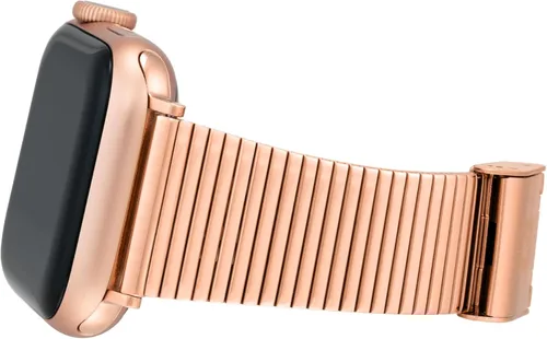 Vista 3 de Anne Klein Correa de acero inoxidable para Apple Watch, segura, ajustable, correa de repuesto para Apple Watch, se adapta a la mayoría de muñecas