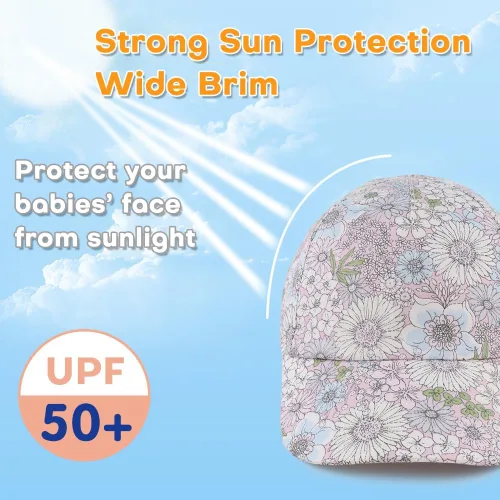 Vista 77 de Peecabe Gorra de béisbol para niños pequeños, unisex, de algodón, ajustable, para bebés, niños, gorra de béisbol para niñas de 1 a 5 años