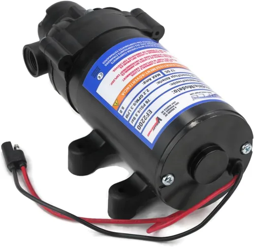Vista 5 de The ROP Shop EVERFLO - Bomba de agua de diafragma de 12 voltios y 2.2 GPM, 70 psi, pulverizadores de césped, barcos, caravanas