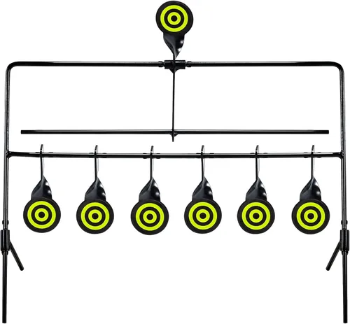 Vista 2 de KNINE OUTDOORS Pistola de aire de 6 objetivos, pistola de pellets BB para restablecer objetivo, clasificado para calibre .22 .177